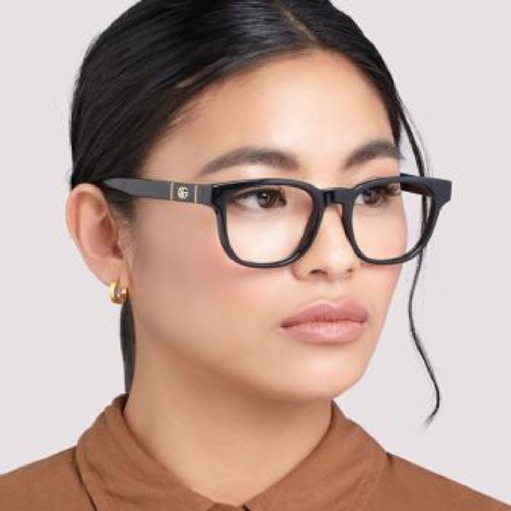 GUCCI GG0764O 003 Eyeglasses Dark Blue Square Women - Picture 4 of 9